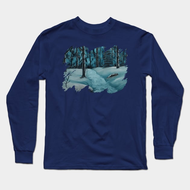 Azure Forest Long Sleeve T-Shirt by ShiftyPumpkin